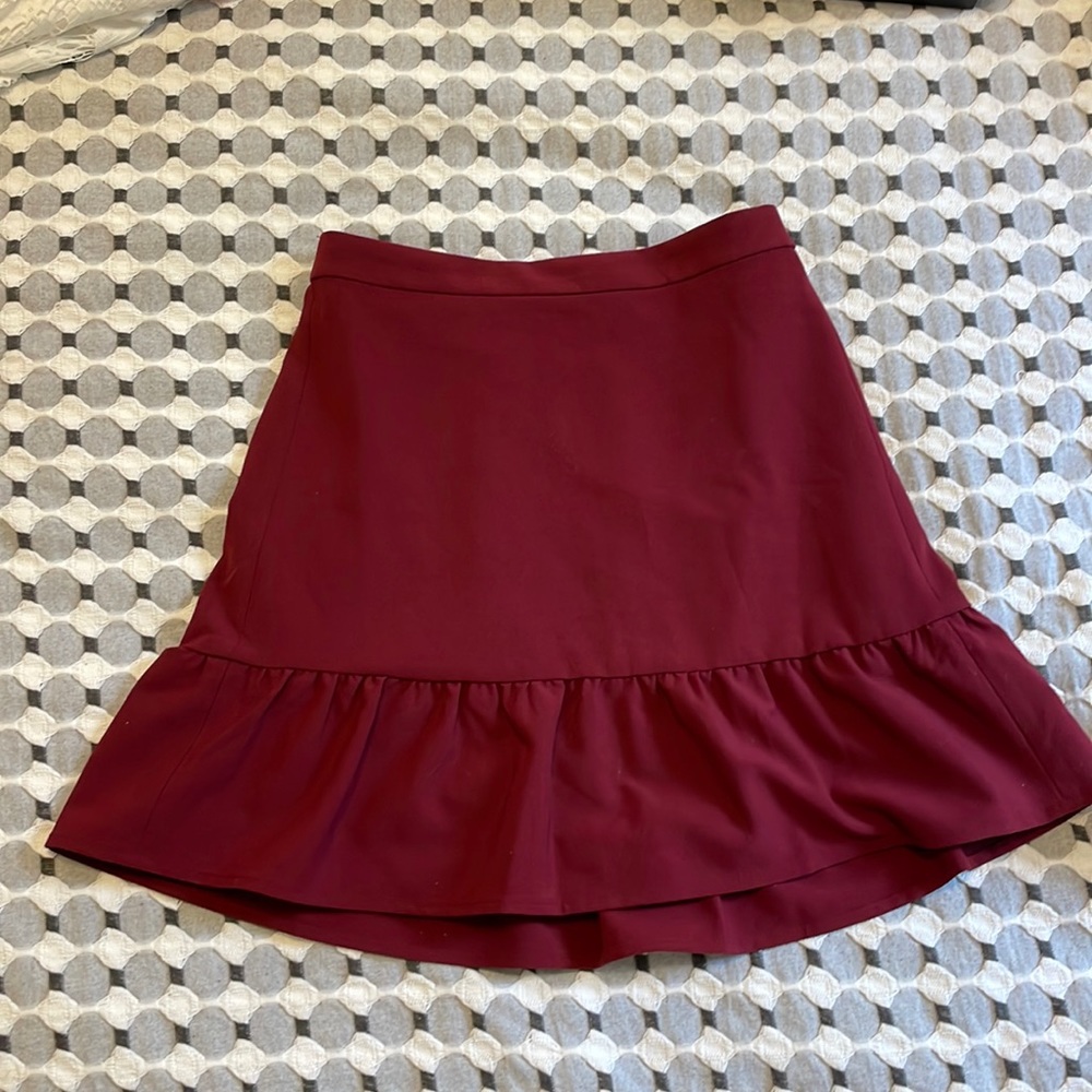 J Crew Wine colored skirt, 00